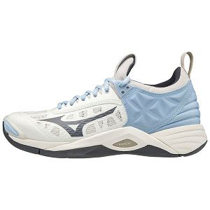 Tenis Para Voleibol Mizuno Wave Momentum Mujer Grises/Blancos/Azules | Mexico-589760